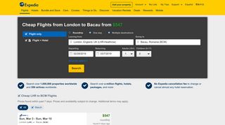 LHR to BCM: Flights from London to Bacau | Expedia