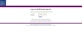 Log In to BCM Single Sign-On - Baylor College of Medicine