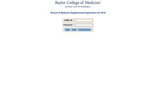 Baylor College of Medicine Supplemental - Login