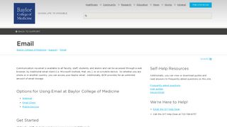 Email | Baylor College of Medicine | Houston, Texas