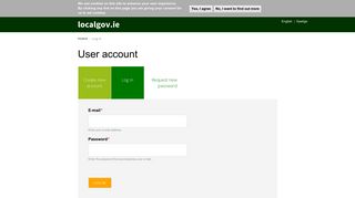 User account | localgov.ie