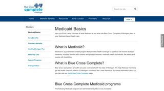 Medicaid Basics in Michigan | Blue Cross Complete