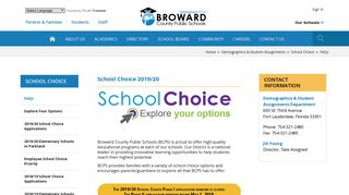 School Choice / FAQs - Broward County Public Schools