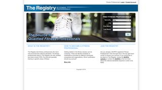 The Registry | The Registry(R) of Fitness Professionals