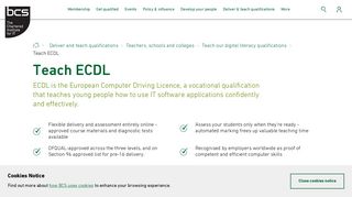 ECDL for schools - BCS - The Chartered Institute for IT
