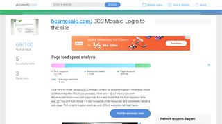 Access bcsmosaic.com. BCS Mosaic: Login to the site