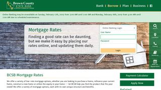 Mortgage Rates - Brown County State Bank