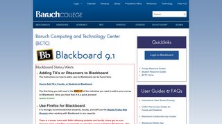 Blackboard - BCTC - Baruch College - CUNY.edu
