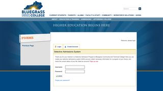 Selective Admissions System - Bluegrass Community and Technical ...