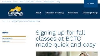Signing up for fall classes at BCTC made quick and easy | BCTC