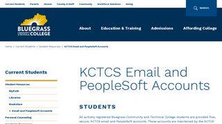 KCTCS Email and PeopleSoft Accounts | BCTC