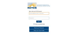 Sign In - KCTCS Campus Solutions - Kentucky Community and ...