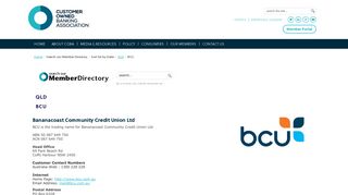 Customer Owned Banking Association - BCU