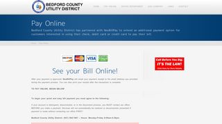 Pay Online - Bedford County Utility District