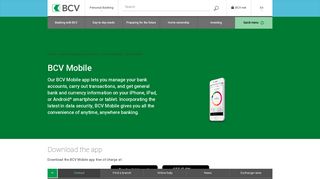 BCV-net mobile | BCV - Banque Cantonale Vaudoise