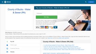 County of Bucks - Water & Sewer (PA) (BCWSA): Login, Bill Pay ...