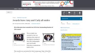 Awards leave Amy and Carly all smiles | BDJ Team - Nature