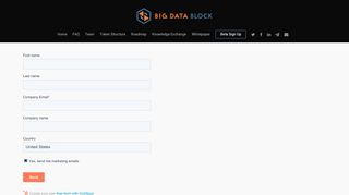 Big Data Block - Beta Sign up form