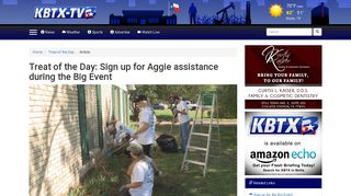 Treat of the Day: Sign up for Aggie assistance during the Big Event