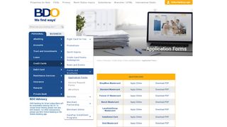Application Forms | BDO Unibank, Inc.