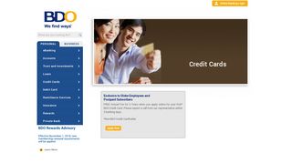 Credit Cards | BDO Unibank, Inc.