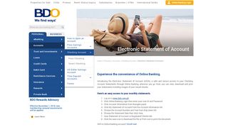 Electronic Statement of Account | BDO Unibank, Inc.