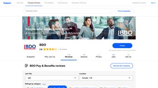 Working at BDO: Employee Reviews about Pay & Benefits | Indeed.com