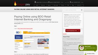 Paying Online using BDO Retail Internet Banking - Dragonpay