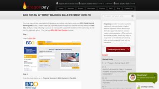 BDO Retail Internet Banking Bills Payment How-To | Dragonpay ...