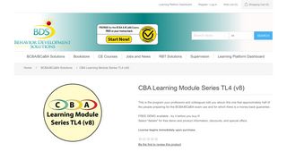 Behavior Development Solutions. - CBA Learning Module Series TL4 ...