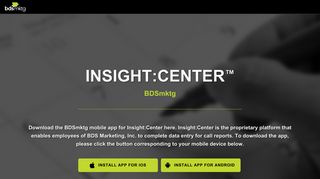 BDSmktg - INSIGHT:CENTER™ Mobile App - BDS Marketing