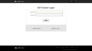 BDT :: BDT Dealer Login