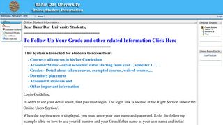 Bahir Dar University - Student Information > Home