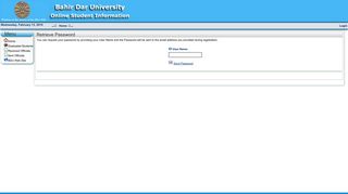 Student Information > Home - Bahir Dar University