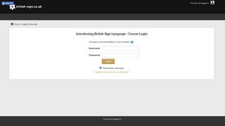 british-sign.co.uk: Login to the site