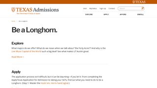 Be a Longhorn. | Undergraduate Admissions | The University of Texas ...