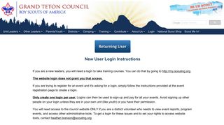 Login - Grand Teton Council
