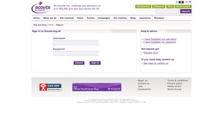 Sign in to your account - The Scout Association - Scouts