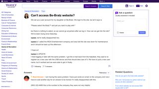 Can't access Be-Bratz website? | Yahoo Answers
