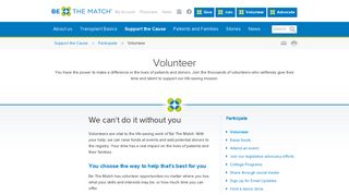 Volunteer and Make a Difference | Be The Match