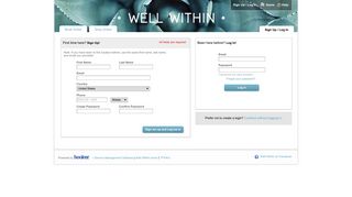 Well Within > Login Or Sign Up - Booker