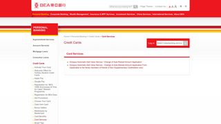 Card Services - The Bank of East Asia