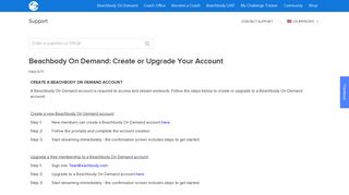 Beachbody On Demand: Create or Upgrade Your Account