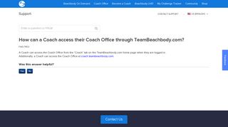 How can a Coach access their Coach Office ... - Beachbody's FAQ