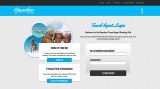Travel Agent Login - Beaches Resorts