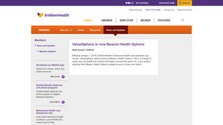 ValueOptions is now Beacon Health Options - EmblemHealth