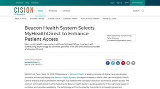 Beacon Health System Selects MyHealthDirect to Enhance Patient ...