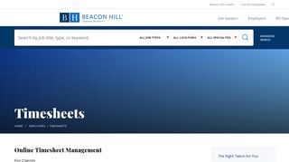 Beacon Hill Staffing > Employers > Timesheets