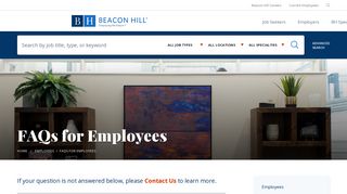 Beacon Hill Staffing > Employees > FAQs for Employees
