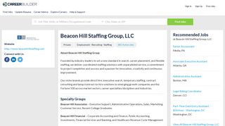 Work at Beacon Hill Staffing Group, LLC | CareerBuilder
